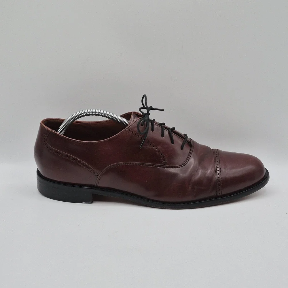 Bostonian Shoes Mens Size‎ 12 Brown Leather Cap Toe Oxford Dress Classics 20352